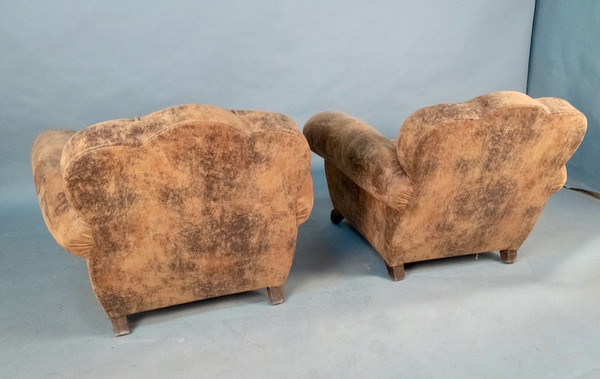 Pair Of Art Deco Club Armchairs