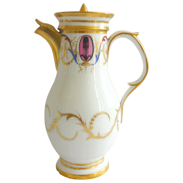 Porcelain coffee pot, Directoire Consulat period - late 18th century circa 1800