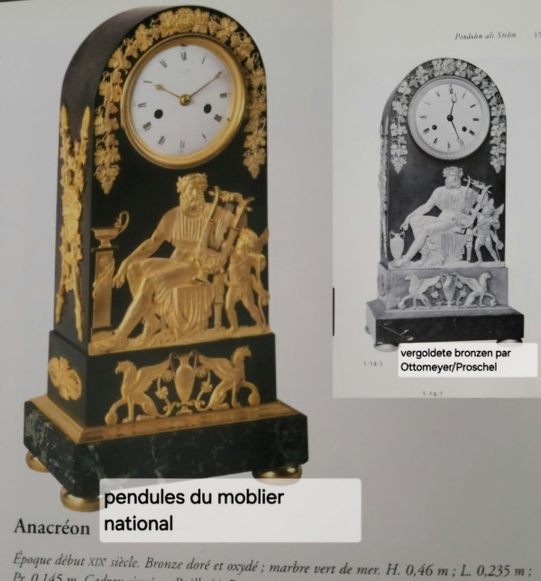 Borne Clock Representing Anacreon Attributed to C. Galle Empire period