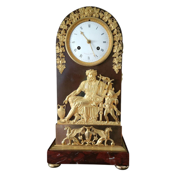 Borne Clock Representing Anacreon Attributed to C. Galle Empire period