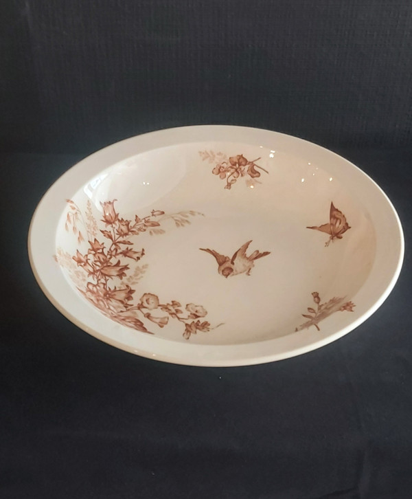 Set of Longwy "Botanique" serving dishes