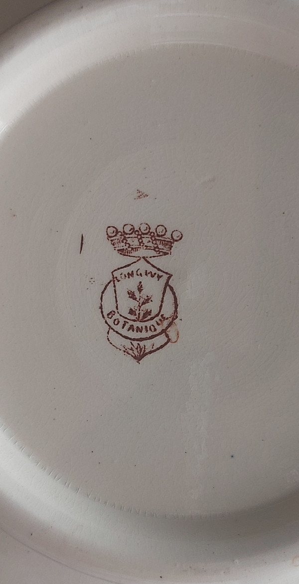 Set of Longwy "Botanique" serving dishes
