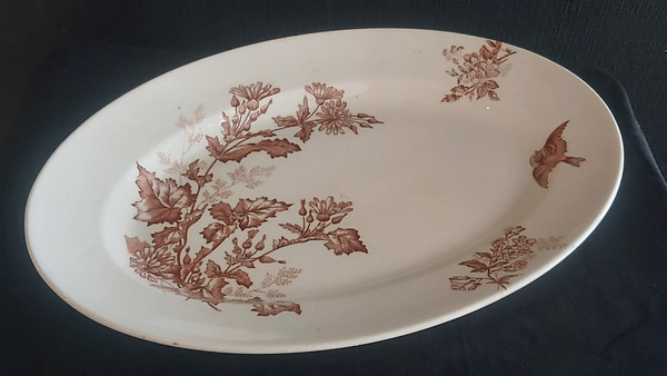 Set of Longwy "Botanique" serving dishes