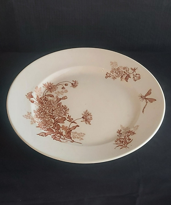 Set of Longwy "Botanique" serving dishes