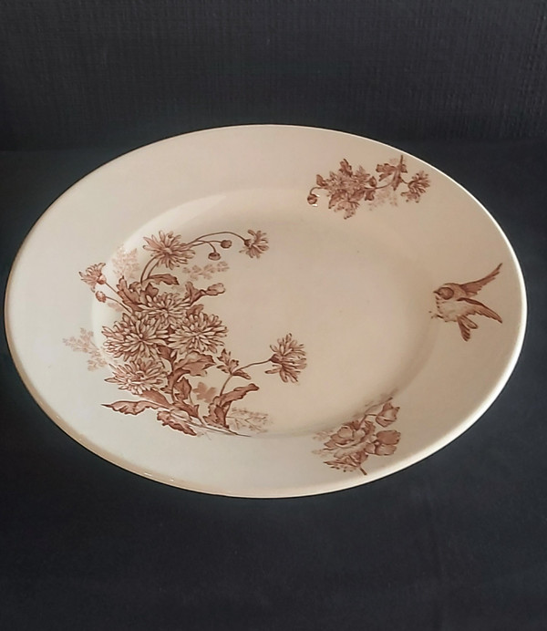 Set of Longwy "Botanique" serving dishes