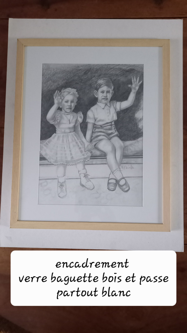 Portrait of Prince Charles and Princess Anne in 1952