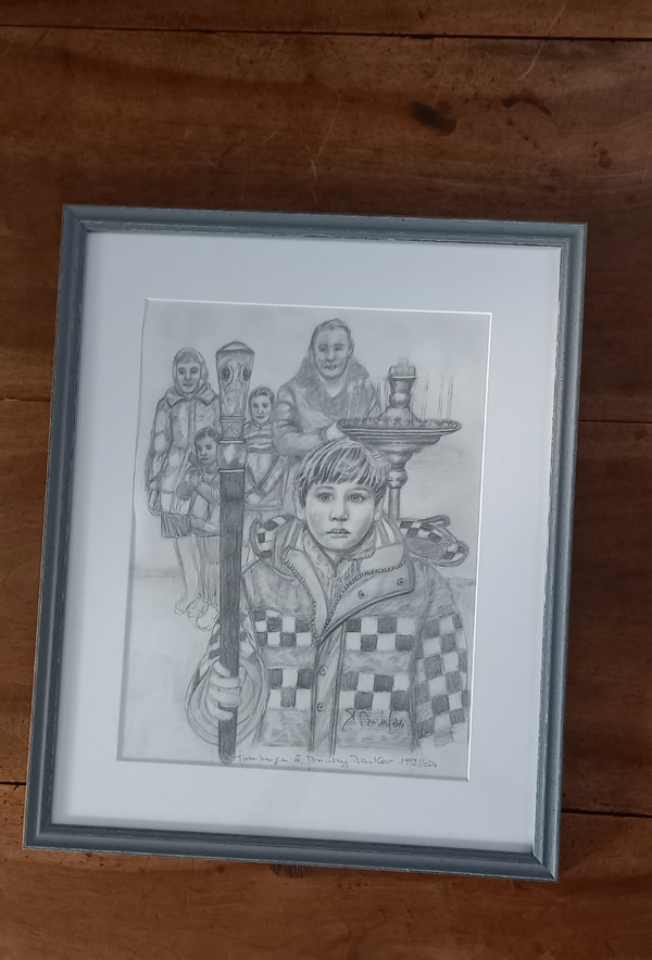 Drawing in tribute to Dmitry Markov/Duval