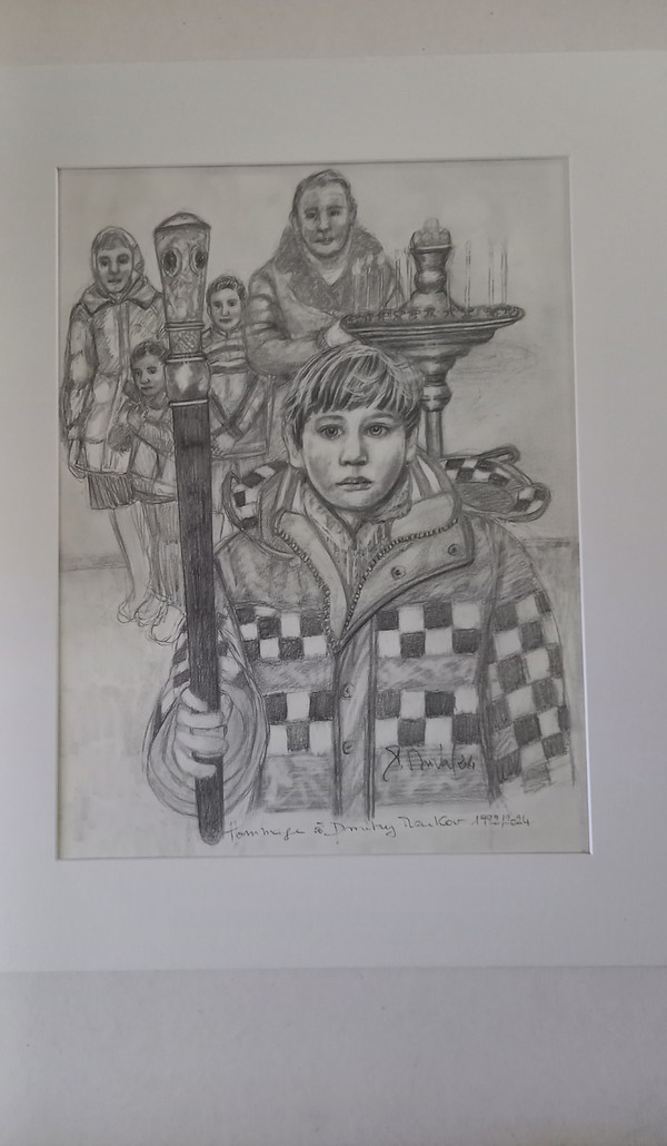Drawing in tribute to Dmitry Markov/Duval