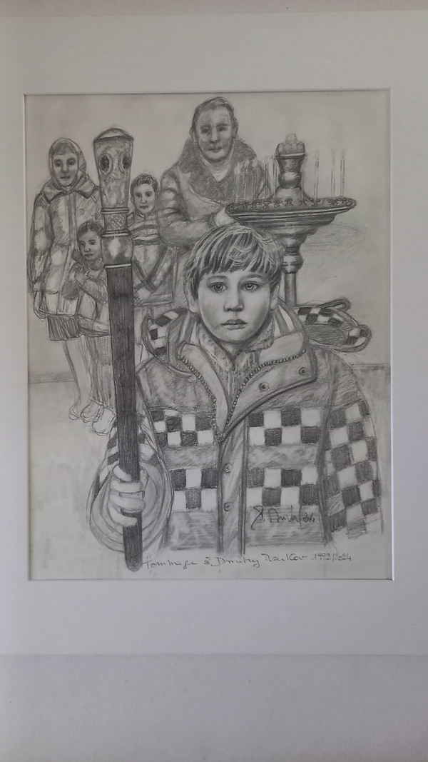Drawing in tribute to Dmitry Markov/Duval