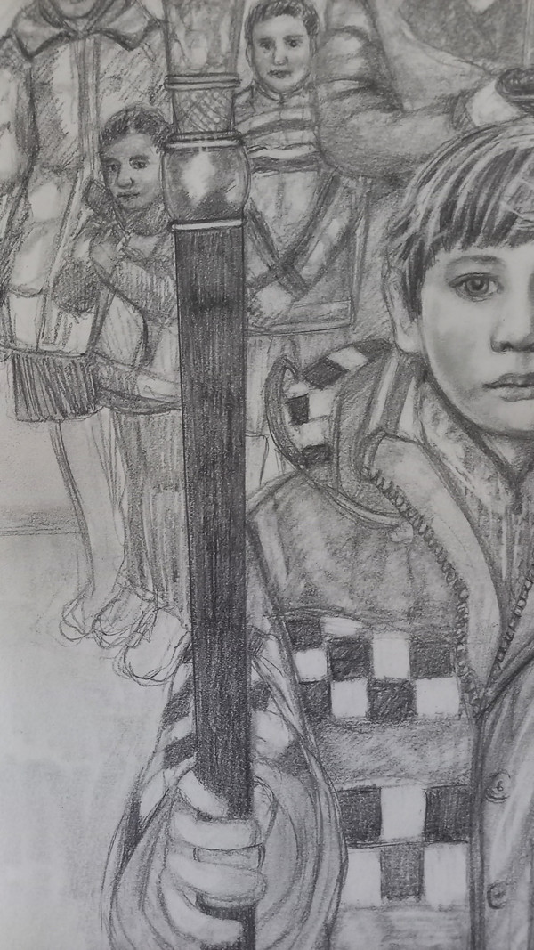 Drawing in tribute to Dmitry Markov/Duval