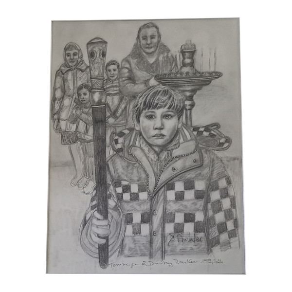 Drawing in tribute to Dmitry Markov/Duval