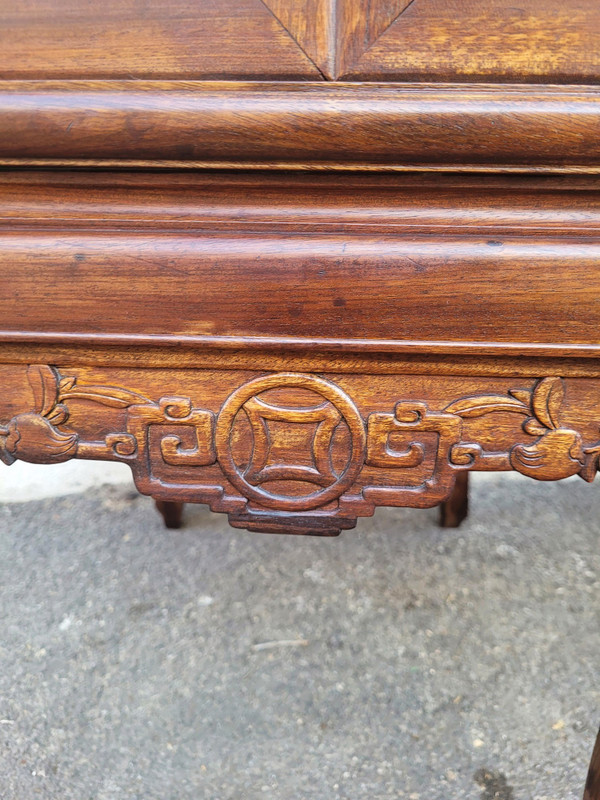 Paire De Fauteuils En Bois Sculpté, Chine, Fin XIXème Début XXème Siècle