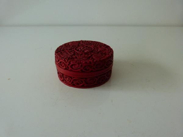 Antique box in red lacquer from China or Indochina