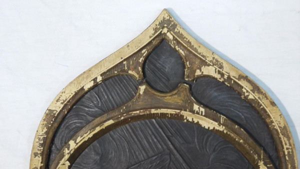 Cornice in pelle Scena religiosa gotica del XIX secolo