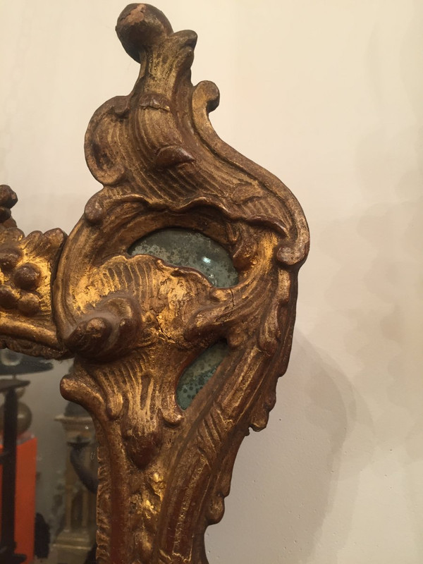 Miroir En Bois Doré XVIII Siècle 