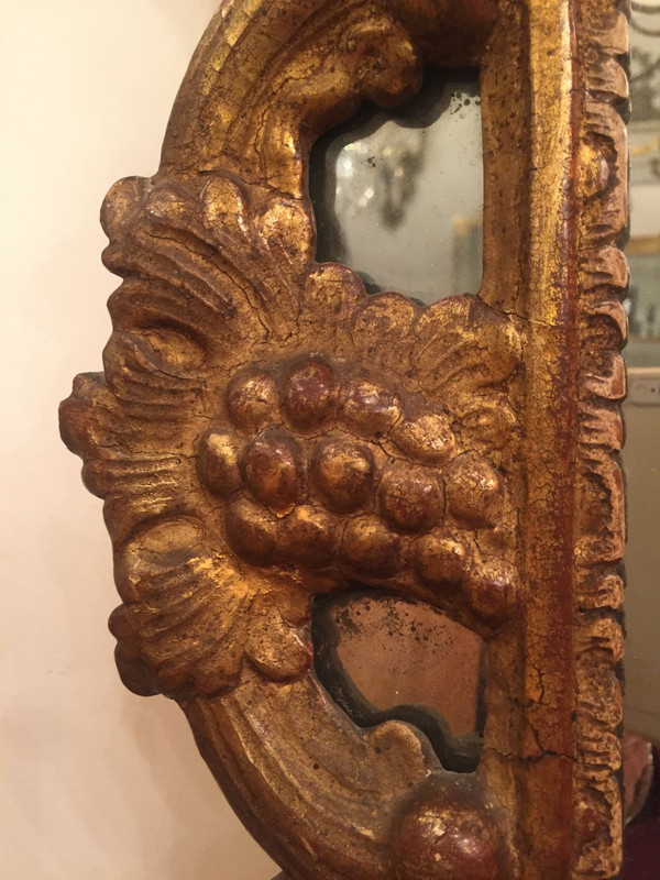 Miroir En Bois Doré XVIII Siècle 