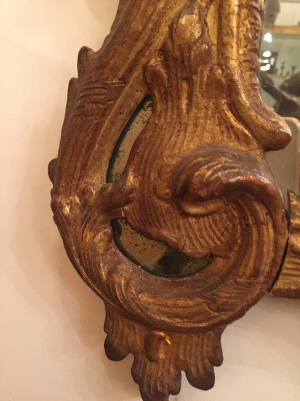 Miroir En Bois Doré XVIII Siècle 