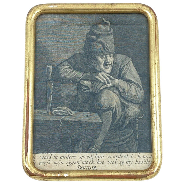 Lucas Vorsterman engraving after Adriaen Brouwer The Seven Deadly Sins Invidia Envy