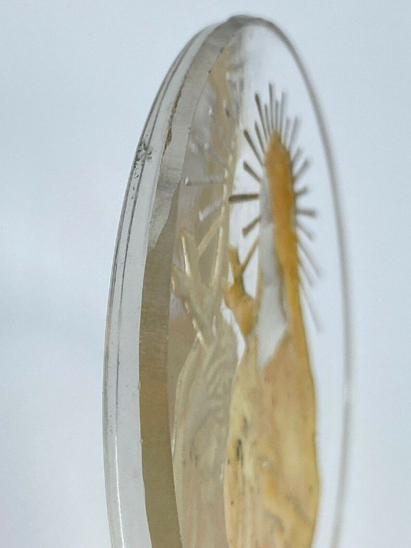 Intaglio sacro religioso in vetro di fine '800