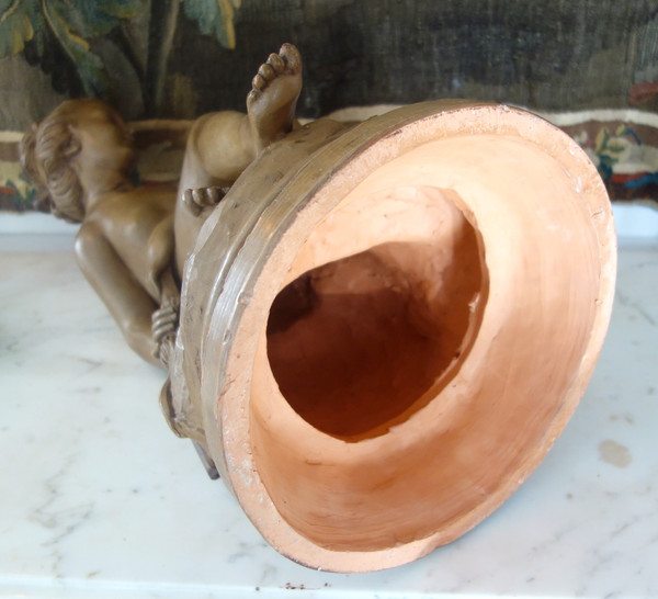 Important terracotta, Nymph after Falconet in the taste of the 18th century - 56cm