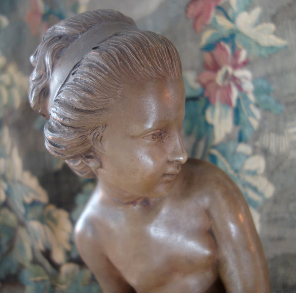 Important terracotta, Nymph after Falconet in the taste of the 18th century - 56cm