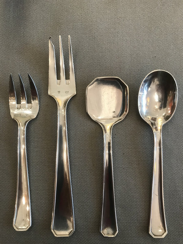 Ménagère Art déco en Argent Massif orfèvre Delheid