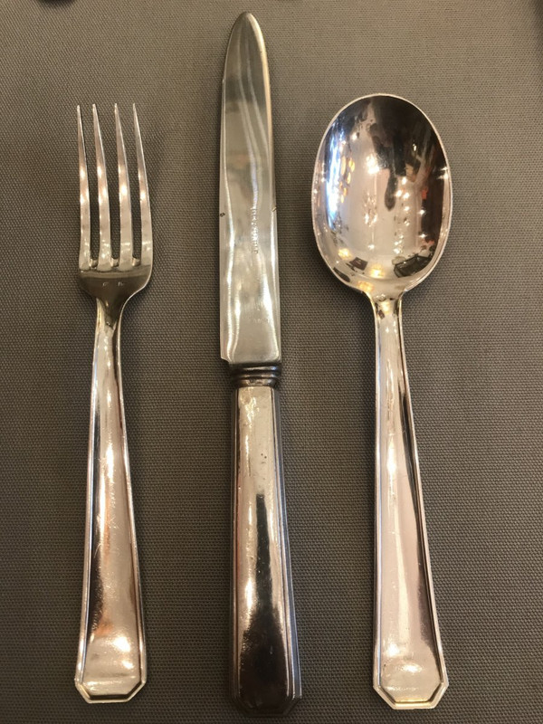 Ménagère Art déco en Argent Massif orfèvre Delheid