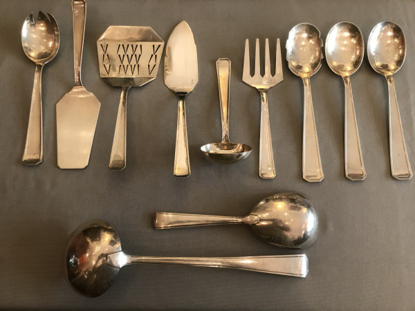 Ménagère Art déco en Argent Massif orfèvre Delheid