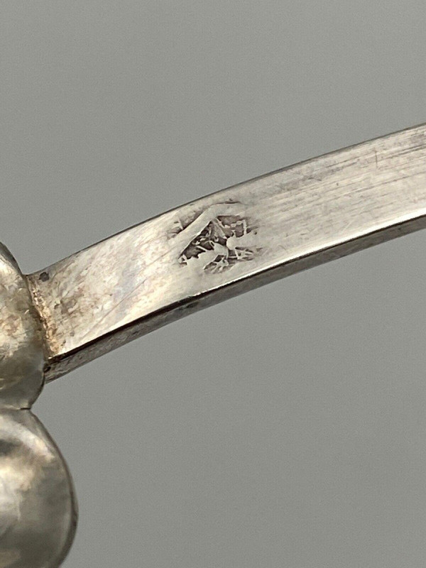 Mestolo da dessert in argento P B Berthier Philippe Minerve Bigorne XIX secolo