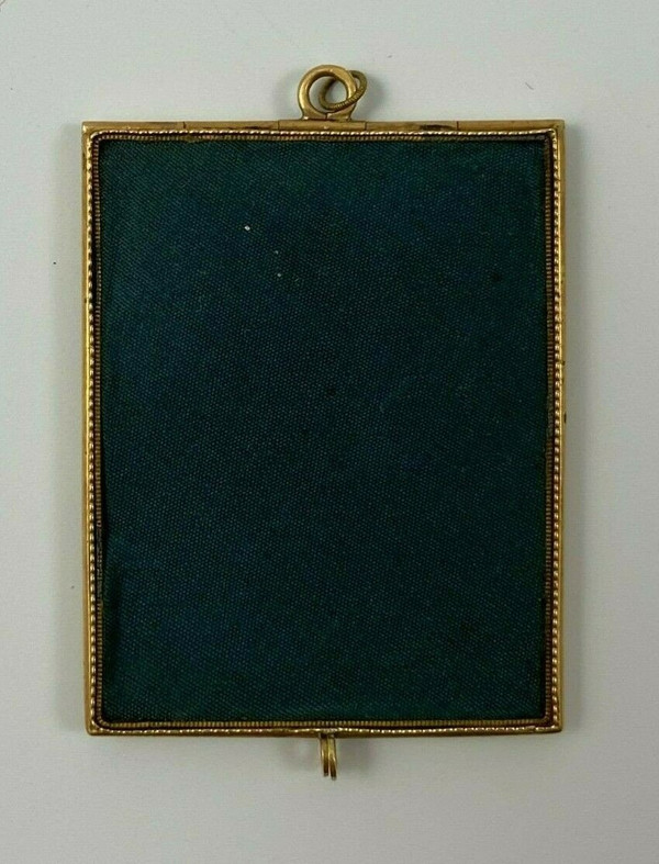 Pendentif en or XIXe travail de cheveux poinçon