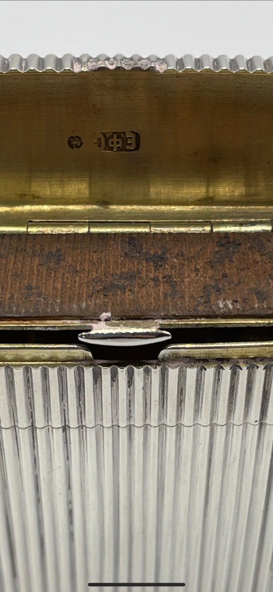 Boîte à Cigarette Et Pyrogène En Argent Poinçon Russe