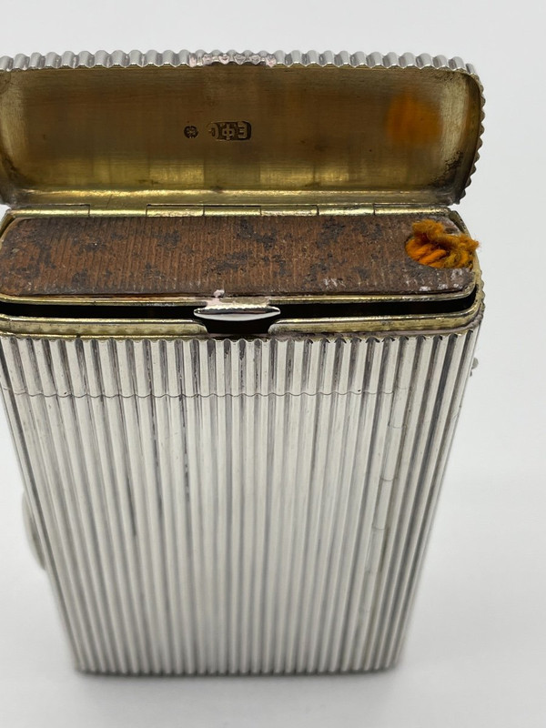 Boîte à Cigarette Et Pyrogène En Argent Poinçon Russe