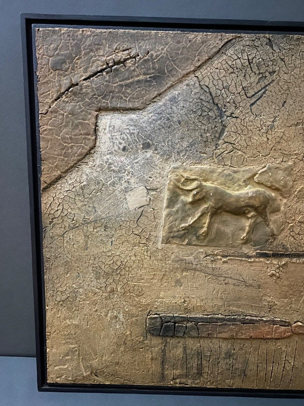 Composizione animale moderna ad olio di Robin 1993