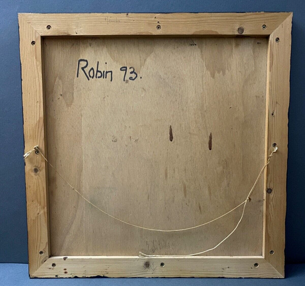 Composizione animale moderna ad olio di Robin 1993
