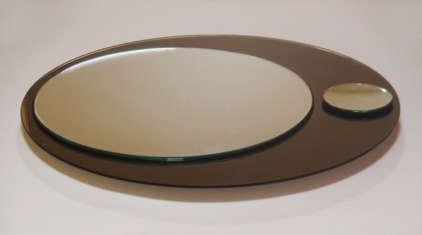 Galvorame round wall mirror,
