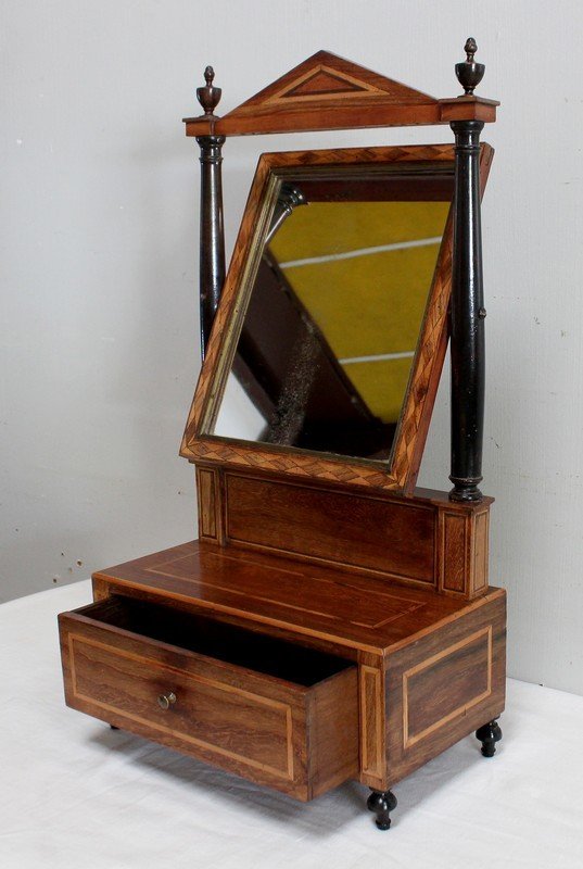 Psyché de Commode, en Amarante et Citronnier, époque Empire – Début XIXe 