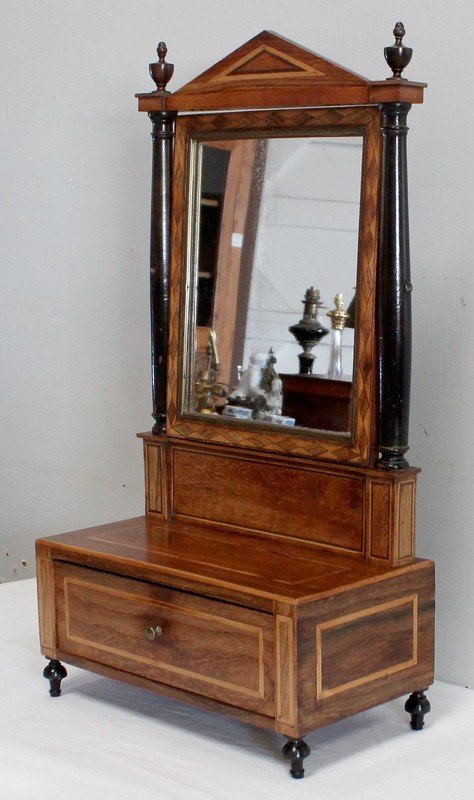  Psyché de Commode, en Amarante et Citronnier, époque Empire – Début XIXe 