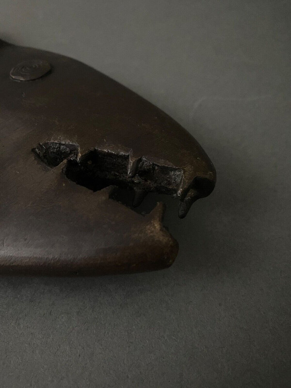 Bronzeskulptur Japan, die einen Karpfen darstellt Fisch XX.