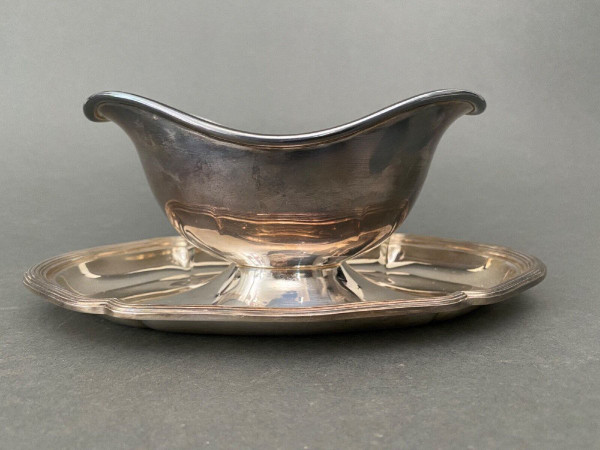 Christofle France silver-plated sauce boat, Gallia collection 20th century