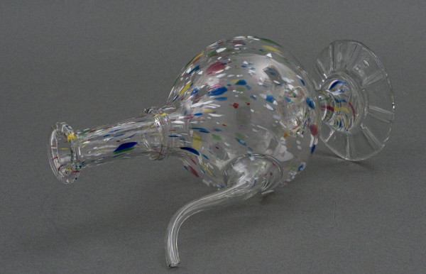 18th century blown glass decanter Color inlays Shower base