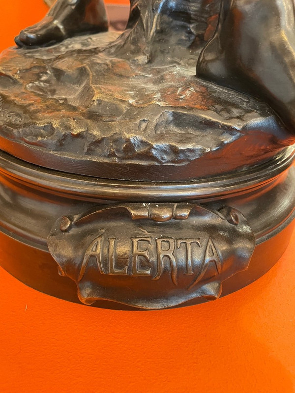 Important Louis Moreau Bronze Sculpture “Alerta”