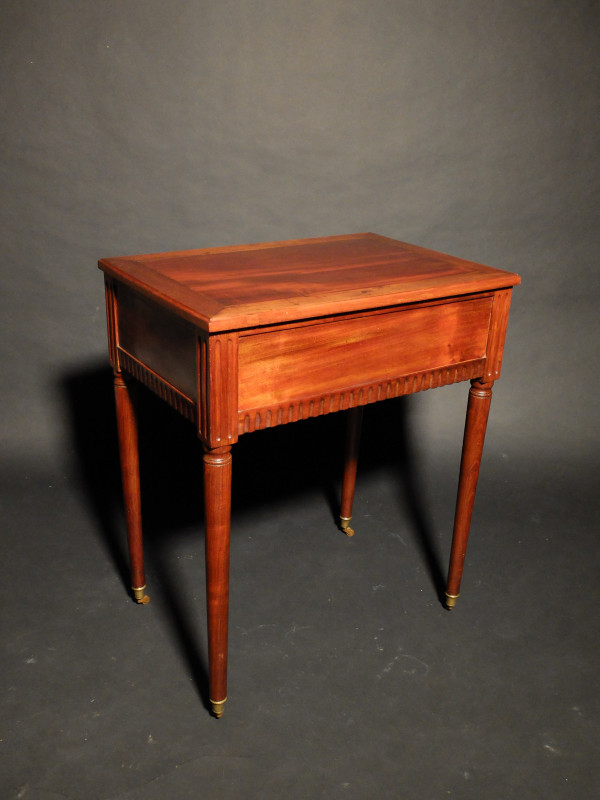 Louis XVI period mahogany writing table or side table