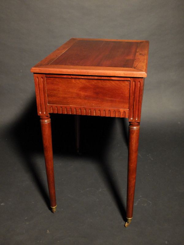 Louis XVI period mahogany writing table or side table