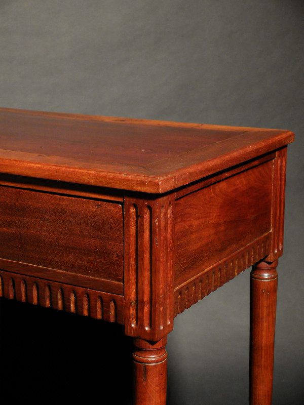 Louis XVI period mahogany writing table or side table