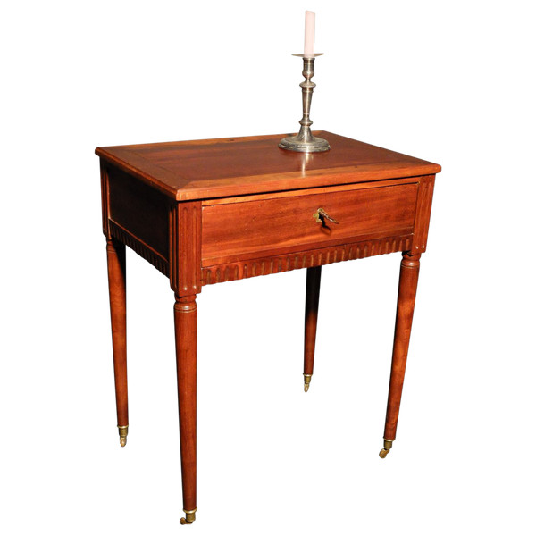 Louis XVI period mahogany writing table or side table