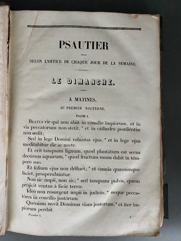 Buch Psalter Diözese Nantes J.-F. de Hercé Imp. Bourgine 1847