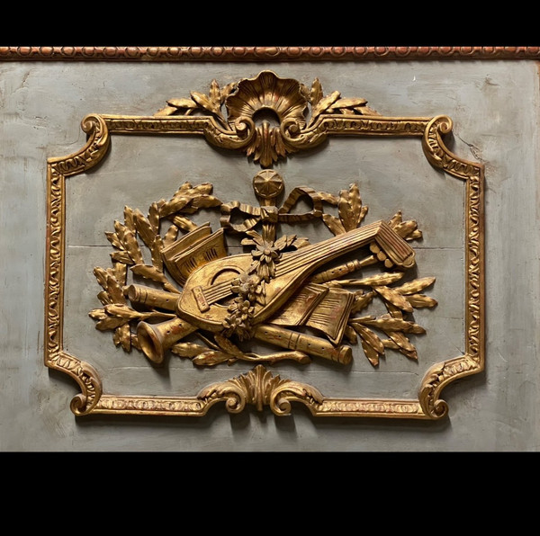 Painted and gilded trumeau Louis XVI period