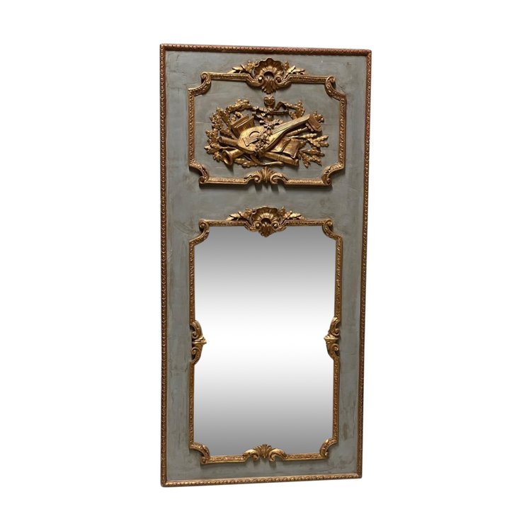Painted and gilded trumeau Louis XVI period