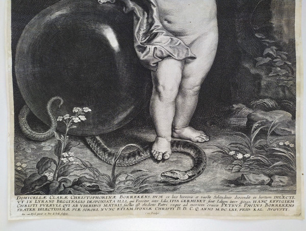 Incisione 17° Cristo secondo Van Dyck