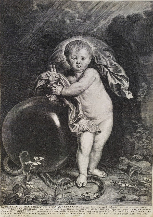 Incisione 17° Cristo secondo Van Dyck